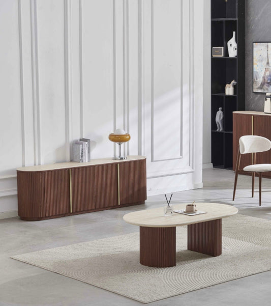 MTV CALYPSO NOYER PLATEAU TRAVERTIN CERAMIQUE 180